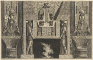 Giovanni Battista Piranesi, Camino in stile egizio, ca 1769, incisione, Metropolitan Museum of Art, New York.